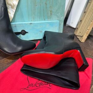 RED BOTTOM🔥Tall Black Fashion Boots